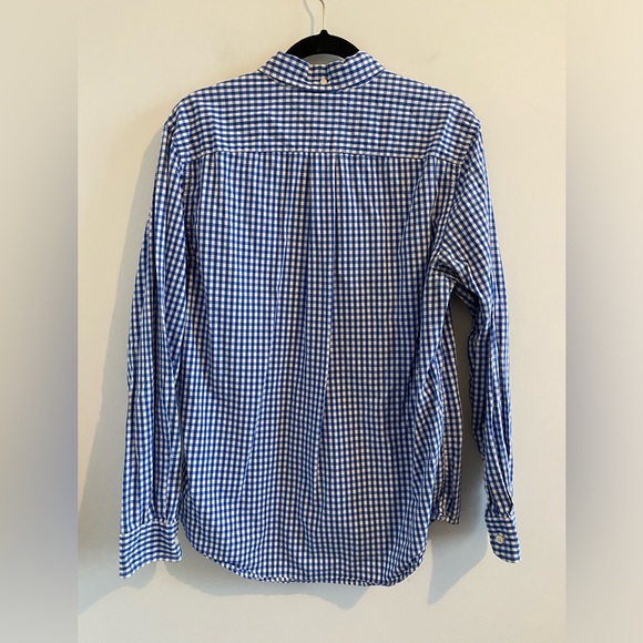 Tommy Hilfiger Blue & White Checkered Button Front Shirt Size Medium - Picture 5 of 6
